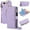 Violet, variant on Allytechgroup Wallet Case for iPhone 7 / 8 / SE 2022 & 2020, RFID Blocking Multiple Cards Holder Zipper Pocket Hand Strap Shockproof Stand Phone Case with Crossbody Lanyard for Women Girls, Black
