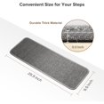 thumbnail image 3 of HSHDLDF 13pcs Carpet Stair Treads, Indoor Non-Slip Edging Stair Rugs Covers Rubber Backing Anti Slip Indoor Stair Mats Removable Washable Step Runners for Wooden Stairs(25.5×9.5In,Dark Grey), 3 of 7
