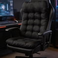 thumbnail image 4 of Cojín integrado para asiento y respaldo: cojín ergonómico para silla con soporte lumbar para usar en la oficina en casa, videojuegos, comedor o en el asiento del coche. Cojín antideslizante que, 4 of 6