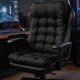 thumbnail image 4 of Cojín integrado para asiento y respaldo: cojín ergonómico para silla con soporte lumbar para usar en la oficina en casa, videojuegos, comedor o en el asiento del coche. Cojín antideslizante que, 4 of 6