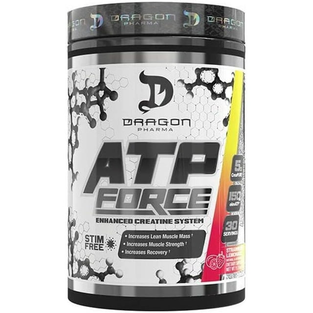Dragon Pharma Creatina Monohidratada - Atp Force - 30 Serv Sabor Strawberry Lemonade