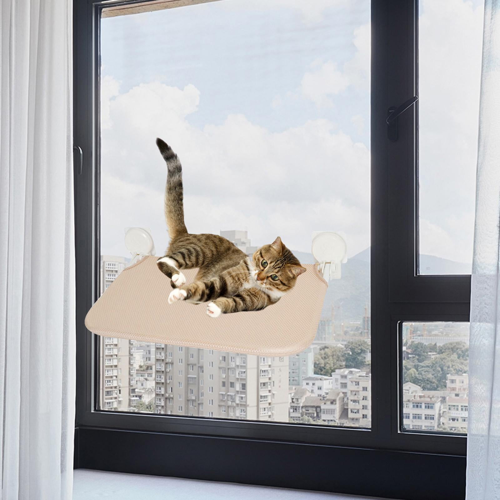 Bvdfgk Cat Window Perch Cat Window Hammock Large Cats Washable Furniture Sunbathing Bed Beige