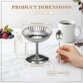thumbnail image 2 of 2Pcs Stainless Steel Ice Cream Bowl Ice Cream Cup Dessert Cup Metal Dessert Goblet Mini Yoghurt Cup Silver Sauce Dish Pudding Sorbet Footed Bowl Appetiser Fruit Serving Holder, 2 of 11