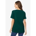 thumbnail image 2 of Woman Within Plus Size Perfect Short-Sleeve V-Neck Tee (Petite Available), 2 of 6