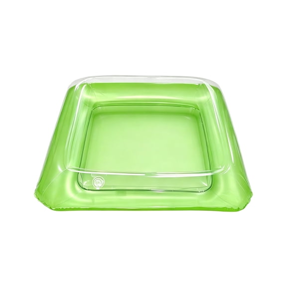 Inflatable Pool Cooler Bar 25.59 Inch PVC Floating Serving Tray Summer Water Accessory Beverage Snacks Holder Green