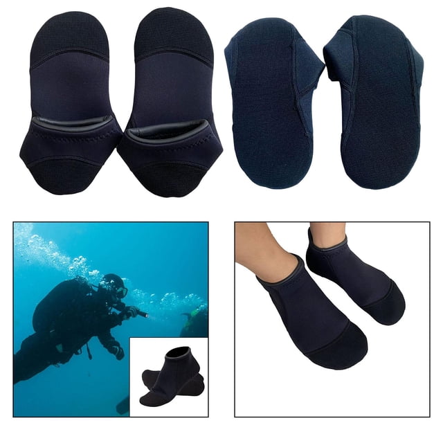 2 pares de calcetines de neopreno de 3 mm Snorkel Calcetines de traje de neopreno antideslizantes Playa Elástico Fútbol Botines Calcetines de buceo para Canotaje Adulto XLL shamjiam none