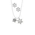 thumbnail image 2 of Delight Jewelry Silvertone Small Antiqued Butterfly Silver tone Snowflake Charm Necklace and Stud Earrings, 2 of 4