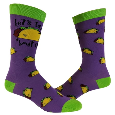 

Women s Let s Taco Bout It Socks Funny Cinco De Mayo Taco Tuesday Novelty Footwear