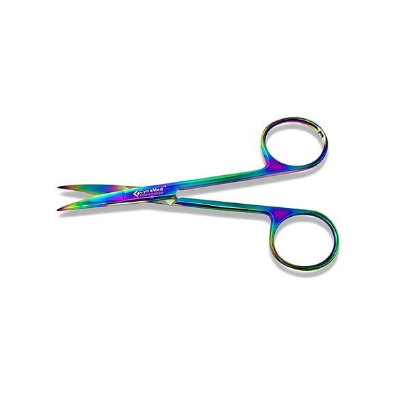 4.5" Sharp Curved Tip Craft Applique Embroidery Scissors, Stainless Steel Thread Clippers, Multicolor