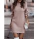 thumbnail image 1 of Suéter de cuello alto de manga larga de color neto de otoño e invierno de Europa y Estados Unidos, vestido de mujer, 1 of 6