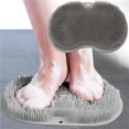 thumbnail image 1 of Paquete de 2 estropajos para pies de ducha, cepillo masajeador de pies de ducha con cerdas suaves antideslizantes para un cuidado perfecto de los pies, 1 of 4