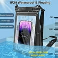 thumbnail image 4 of Waterproof Phone Bag Large Capacity Transparent  Float Underwater Clear Cellphone Protector Dry Bag for Boating Diving, 4 of 6