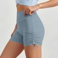 thumbnail image 5 of Hurxie Biker Shorts 4'' - High Waisted Booty Workout Volleyball Yoga Womens Shorts Blue,L, 5 of 7