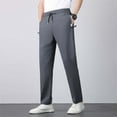 thumbnail image 6 of JTieacloth Mens Big and Tall Pants Men Unisex Stretch Quick Drying Pants Casual Elastic Waist Drawstring Stretch Pants Gray, 6 of 6