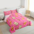 thumbnail image 3 of Feelyou Hippie Cowgirl Boot Queen Comforter Set for Kids, Southwestern Hat Bedding Sets, Pink Princess Style Reversible Bedding Comforter Set, Super Cozy Room Decor, 3 Pieces, 3 of 8