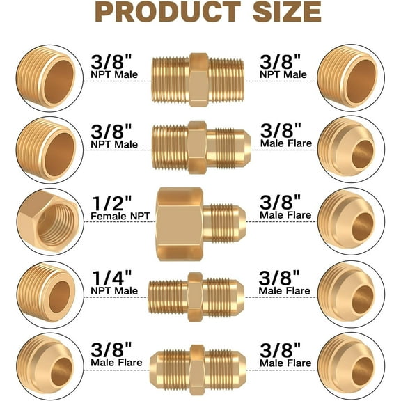 48FT High Pressure Braided Propane Hose Extension and Fittings with Conversion Coupling