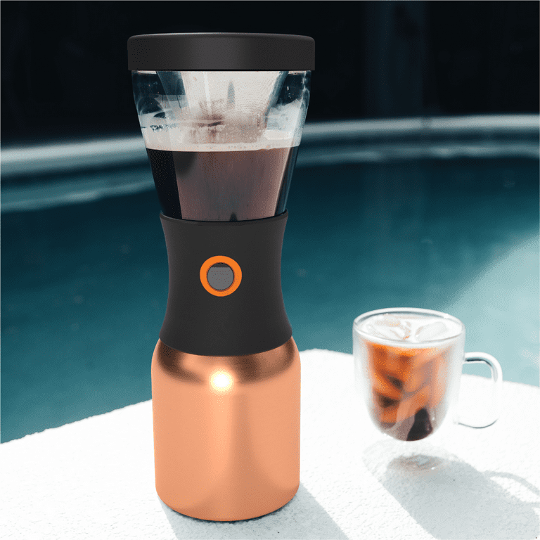 Asobu Coldbrew Portable Cold Brew Coffee Maker With a Vacuum Insulated 1  Liter Stainless Steel 18/8 Travel Carafe Bpa Free (Copper) 