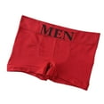 thumbnail image 2 of rygai Men Boxers Mid Waist Seamless Casual Lightweight Men Briefs for Sleeping,Red One Size, 2 of 8