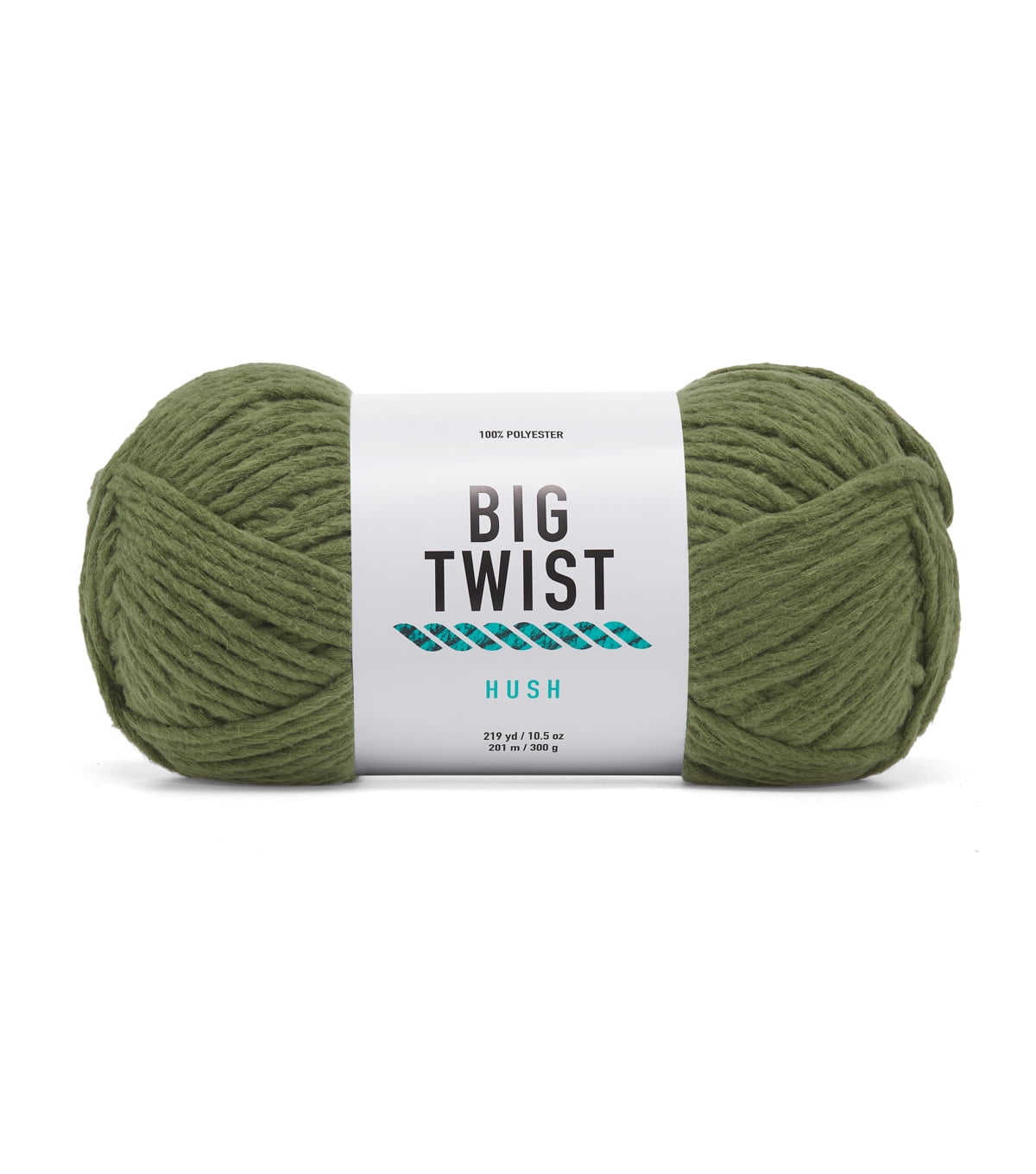 Big Twist Hush 4 Pack Bulky Polyester Yarn, Taupe, 219 yd, 10.5 oz