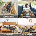 thumbnail image 7 of Wobogo Hawaii Beach Dog Flannel Fleece Bed Blanket as Bedspread Coverlet Sofa blankets (50x60in) Soft Lightweight Warm and Cozy, 7 of 7