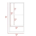 thumbnail image 3 of Palermo Medicine Single Door Cabinet, Two Inerior Shelves, One External Shelf, 3 of 7