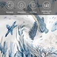 thumbnail image 6 of Blue Sea Turtles Cloth Napkins, Coastal Ocean Sea Starfish Coral Shells Washable and Reusable Dinner Napkins Set of 2, Table Napkin for Kitchen Party Birthday Wedding Hotel Housewarming 20"x20", 6 of 9