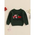 thumbnail image 3 of ZINTAOZT Infant Baby Boy Girl Christmas Knit Sweater Letter Print Sweater Pullover Long Sleeve Warm Fall Winter Tops, 3 of 8