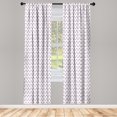 thumbnail image 4 of Ambesonne Floral Window Curtains, Minimalist Flowery Ornaments, Each 28" W x 84" L, Mauve and White, 4 of 4