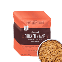 Portland Pet Food Company Tuxedo’s Chicken & Yams Fresh Dog Food Pouches - Human-Grade, Gluten-Free Wet Pet Meal Topper & Mixers - Large & Small Breed Puppy & Senior Dogs - Made in The USA - 8 Pack