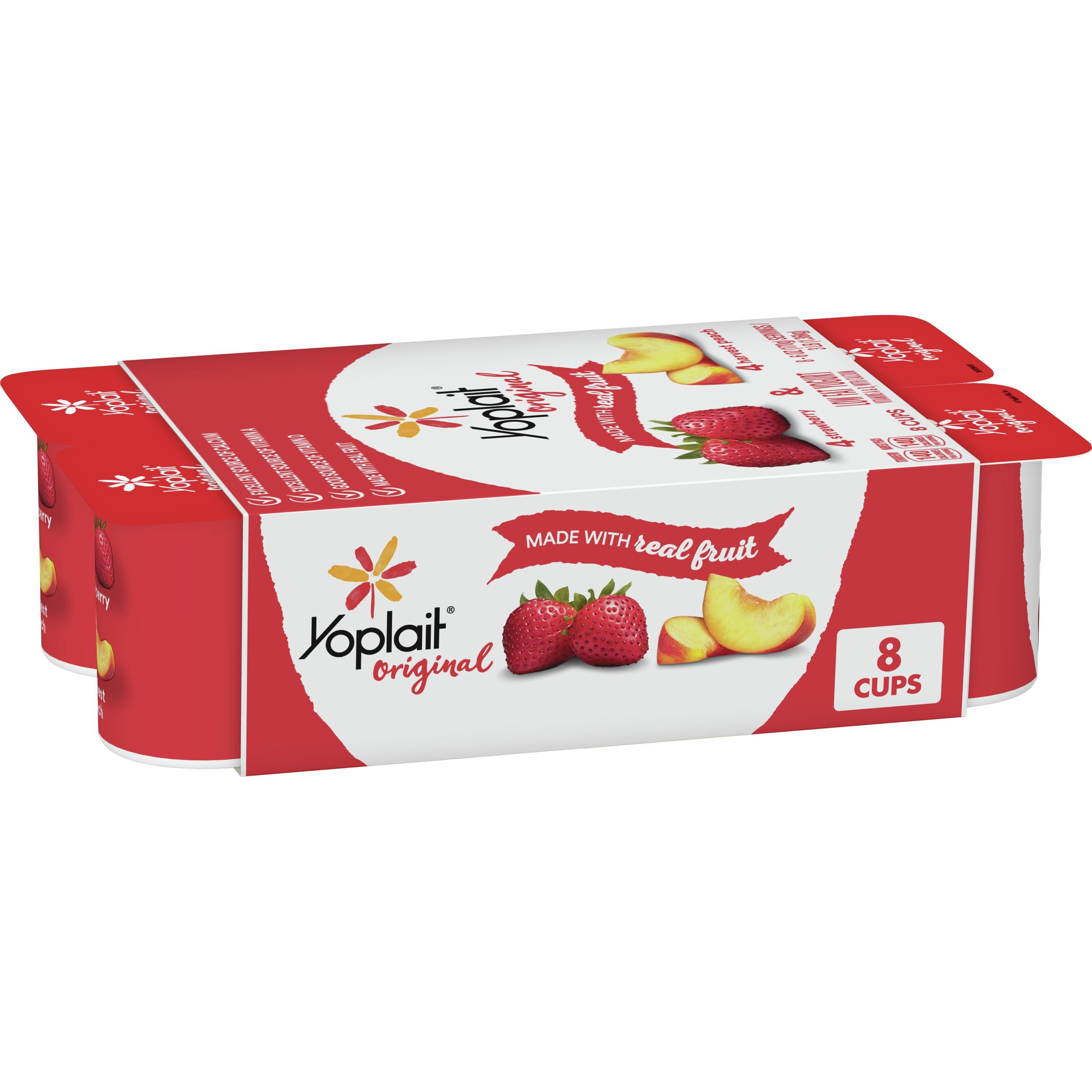 Yoplait Original Low Fat Yogurt Pack, 8 Ct, 6 OZ Fruit Yogurt Cups
