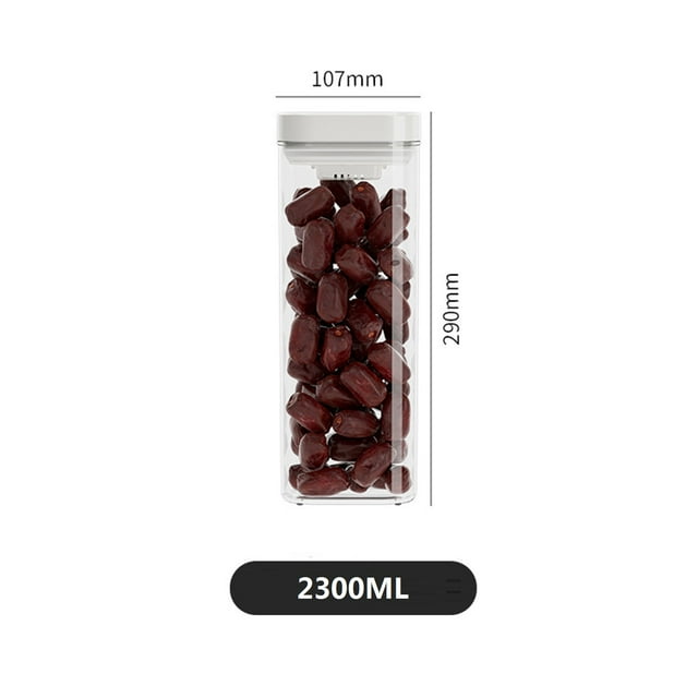 DcGZvy Contenants de Rangement Transparents pour Pâtisserie, Boîte de Rangement pour Réfrigérateur et Cuisine, Contenant de Rangement Scellé Distributeur d'Aliments (2300 ml)