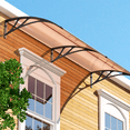 thumbnail image 3 of Magshion 94.5" x 39" UV Protection Polycarbonate Door and Window Awning, Rust Resistant, Black, 3 of 9