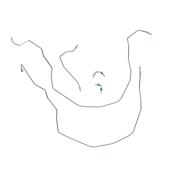 Front Brake Line Kit - Fits 58-64 Full Size Chevy Car - Galfan Coated Steel - The Stop Shop