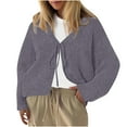thumbnail image 2 of Roncen Women's Casual Long Sleeve Cardigan Sweater - Tie-Waist Lightweight Knit Open Front Cozy Loungewear for Fall and Winter, 2 of 6
