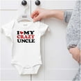 thumbnail image 5 of Love Crazy Uncle Family Niece Nephew Romper Boys or Girls Infant Baby Brisco Brands NB, 5 of 6