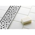 thumbnail image 1 of DreamDrain Professional Stainless Steel Linear Drain with Rain Pattern Grate - Easy Installation Shower Drain Kit with Hair Catcher (28 x 2.75 Inches), 1 of 10