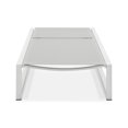 thumbnail image 2 of 5-Position Adjustable Outdoor Chaise Lounge, Aluminum Frame & Textilene Mesh, 400LB Capacity Patio Pool Lounge Chair, Light Gray, 2 of 10