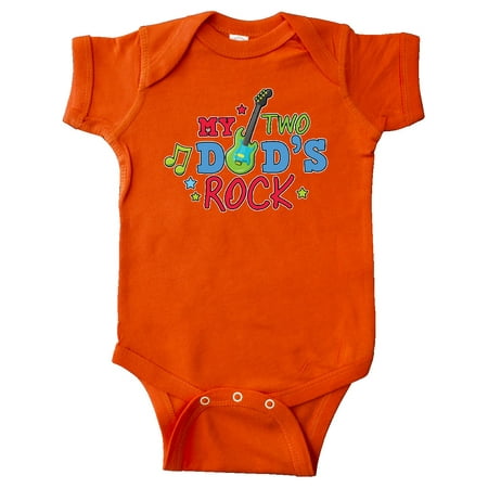 

Inktastic My Two Dads Rock with Guitar Gift Baby Boy Bodysuit