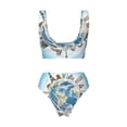 thumbnail image 6 of Rocae World Travel for Bikini Set for Women Two Piece Sexy High Swimsuits Split Crossover Bikini Small, 6 of 9