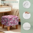 thumbnail image 6 of TSOVTHRID Love Heart Print Stretch Square Ottoman Cover Breathable Folding Storage Stool Furniture Protector Soft Square Slipcover with Elastic Bottom for Living Room Valentine's Day Decor, 6 of 7