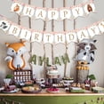 thumbnail image 5 of Woodland Happy Birthday Banner, Forest Animal Creatures Bunting Banner Garland for Girls, Woodland Birthday Party Decorations, 5 of 6