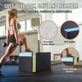 thumbnail image 4 of 3 in 1 Plyometric Jump Box 16 14 12 Inch Cotton Plyo Box Platform Jumping Agility Box Anti Slip Fitness Exercise Step Up Box for Home Gym Training Conditioning Strength Training Black, 4 of 6