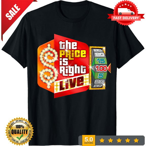 The Price is Right Live Game Show TV Series Logo Black T-shirt All Sizes, LIMITED EDITION-TH64117
