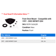 thumbnail image 2 of Front Strut Mount - Compatible with 1997 - 2003 INFINITI QX4 1998 1999 2000 2001 2002, 2 of 2