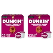 Dunkin Donuts Falling For Maple Coffee K Cups, 2 Packs Of 22 K-Cups, Limited Edition