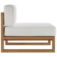 thumbnail image 2 of Modway Upland Outdoor Patio Teak Wood Armless Chair in Natural White, 2 of 6