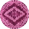 thumbnail image 1 of Ahgly Company Indoor Round Abstract Pink Modern Area Rugs, 8' Round, 1 of 4