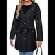 thumbnail image 2 of Chaqueta Impermeable con Capucha Clásica para Mujer, con Cinturón y Cordón para Actividades Al Aire Libre, Cortavientos Negro L, 2 of 10