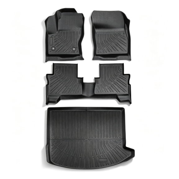 Kimllier TPE Floor Mats Liner / Trunk Cargo Liner 4Pcs Replacement for Ford Escape 2013-2019 All Weather Black