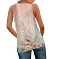 thumbnail image 5 of Fartey Floral Tank Tops for Women Vintage Summer V Neck Sleeveless Shirts Loose Fit Side Slit Hem Flowy Tanks Lightweight Casual Holiday Camisoles Multicolor XL, 5 of 8